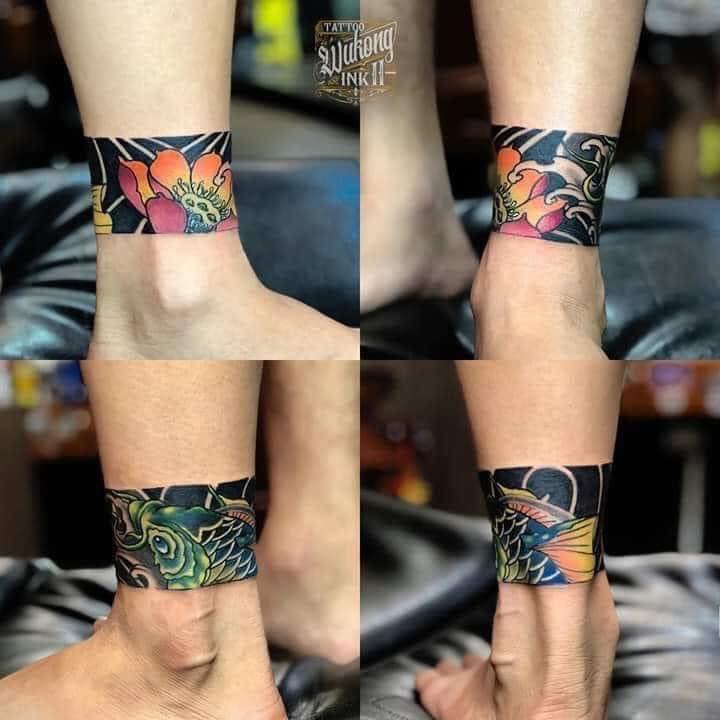Hình xăm nữ ở chân 3  Tattoo Gà